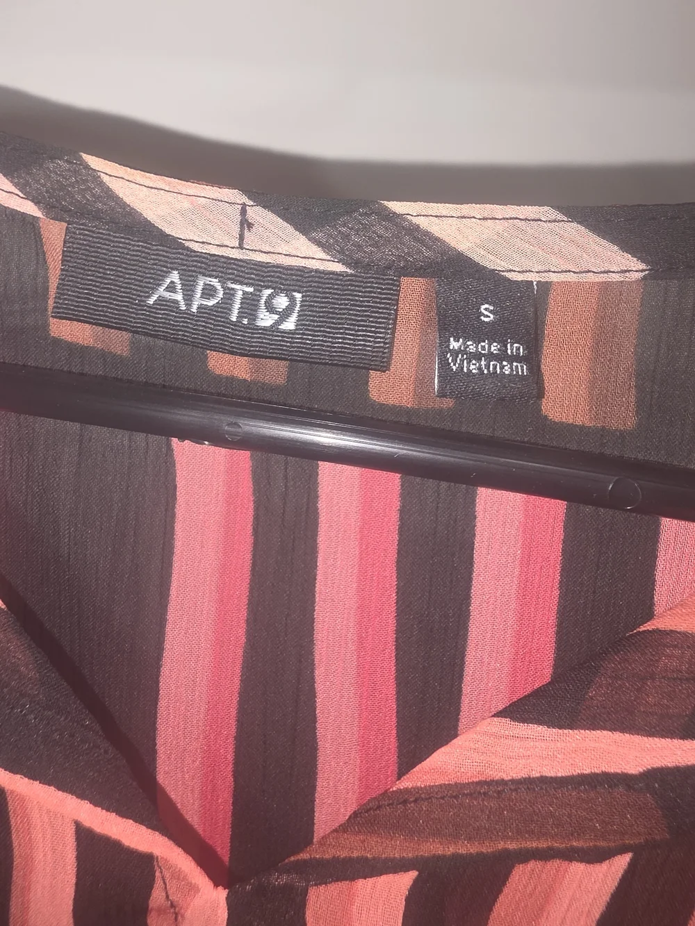 Apt. 9 Coral, Blush & Black Striped Sleeveless Dress